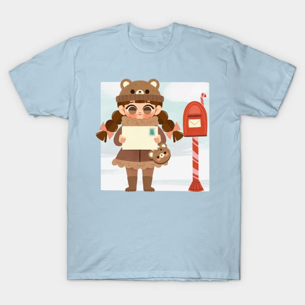 Winter Mail T-Shirt by Lobomaravilha